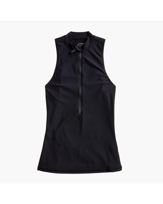 J.Crew Sleeveless Rash Guard in Black Lyst