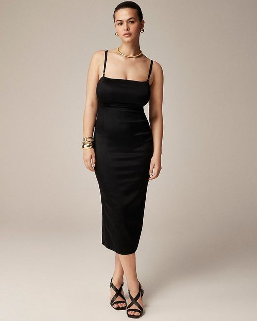 J.Crew Black Collection Fitted Midi Dress