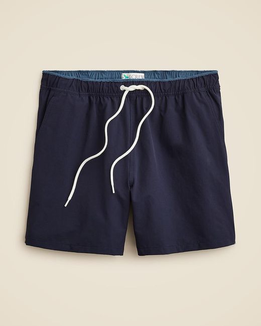 J.Crew Blue 6' Stretch Swim Trunk With Econyl Nylon for men