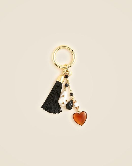J.Crew Natural Beaded Tassel Bag Charm