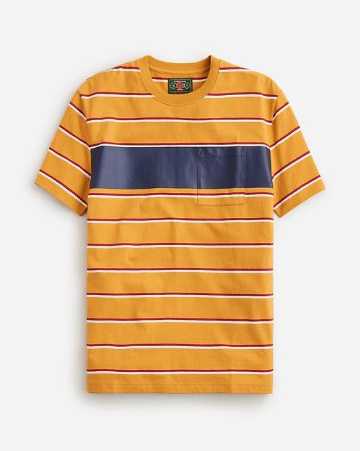 J.Crew Orange Beams Plus X Striped T-Shirt With Applied Detail for men