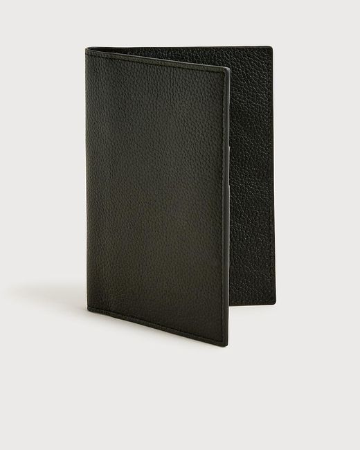 J.Crew Black Leather Passport Holder for men