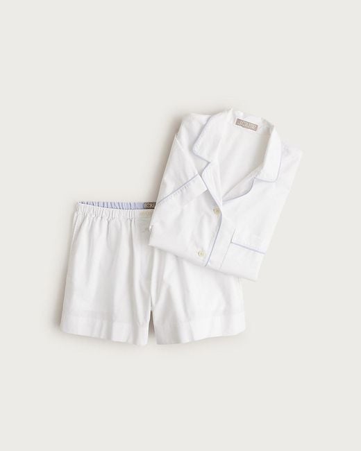 J.Crew White Pajama Short Set