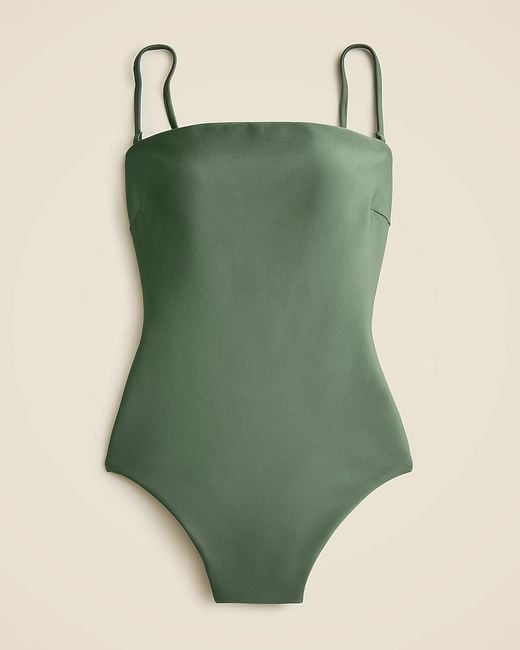 J.Crew Green Gemma Bandeau One-Piece
