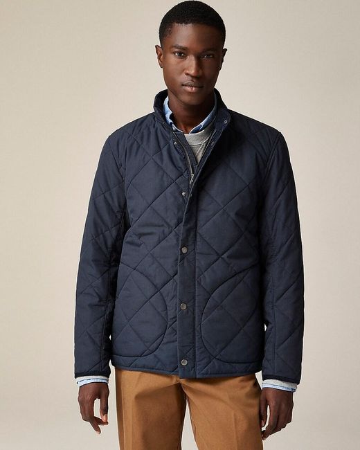 J.Crew Blue Sussex Quilted Jacket With Primaloft for men
