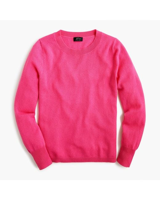 J.Crew Pink Cashmere Crewneck Sweater