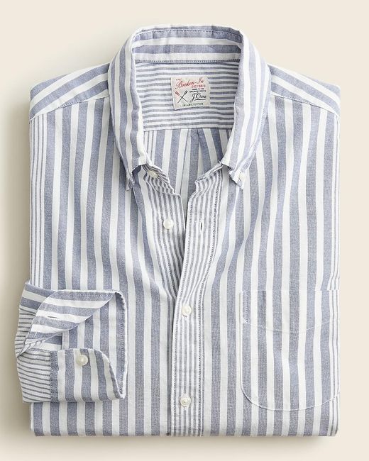 J.Crew Blue Tall Broken-In Organic Cotton Oxford Shirt for men