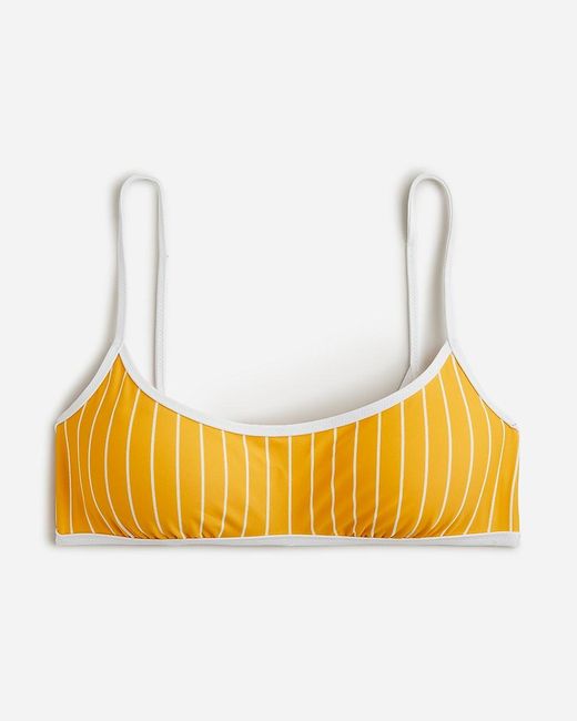 J.Crew Yellow Squareneck String Bikini Top