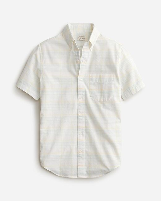 J.Crew White Tall Short-Sleeve Indian Madras Shirt for men