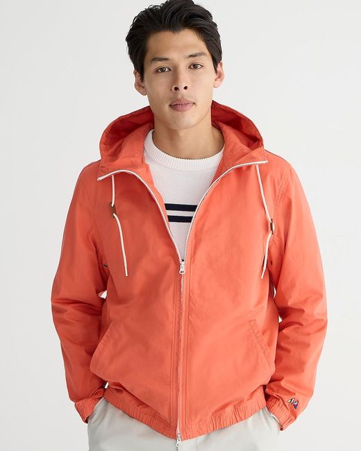 J.Crew Orange Hooded Surf Jacket for men