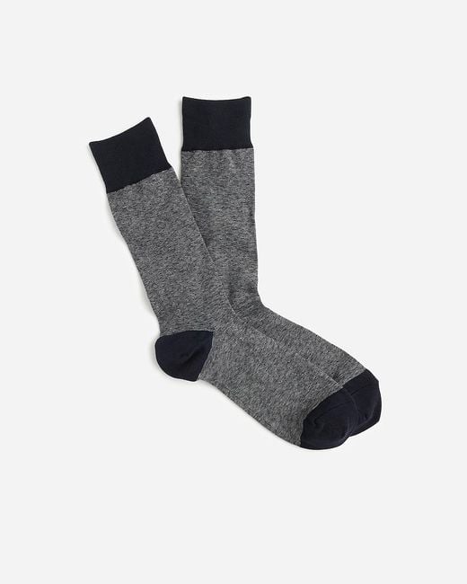 J.Crew Black Striped Microdot Socks for men