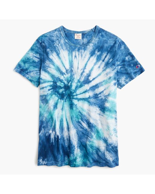 Champion Tie-dyed T-shirt in Blue for Men | Lyst