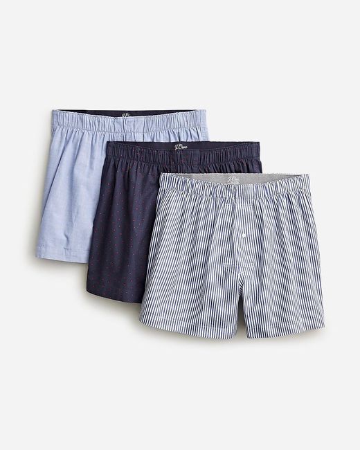 J.Crew Blue Boxers Three-Pack for men