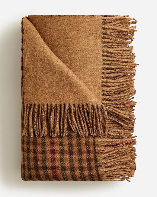 J.Crew Brown Abraham Moon & Sons For Double-Faced Throw Blanket for men