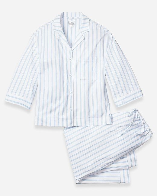 J.Crew White Petite Plume Wide-Leg Pajama Set