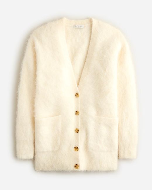 J.Crew Natural Relaxed V-Neck Cardigan Sweater