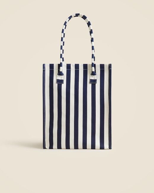 J.Crew Black 1989 Striped Tote