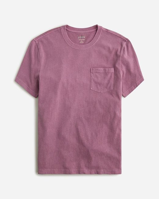 J.Crew Purple Tall Vintage-Wash Cotton Pocket T-Shirt for men