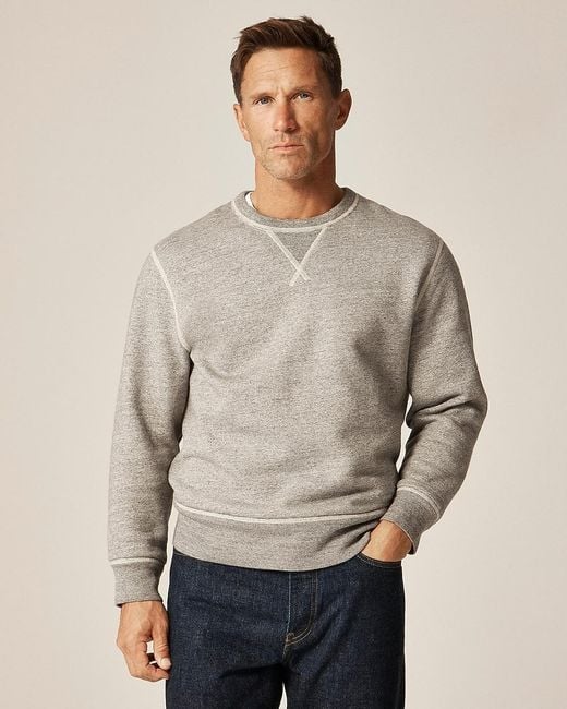 J.Crew Gray Wallace & Barnes Heritage Fleece Sweatshirt for men