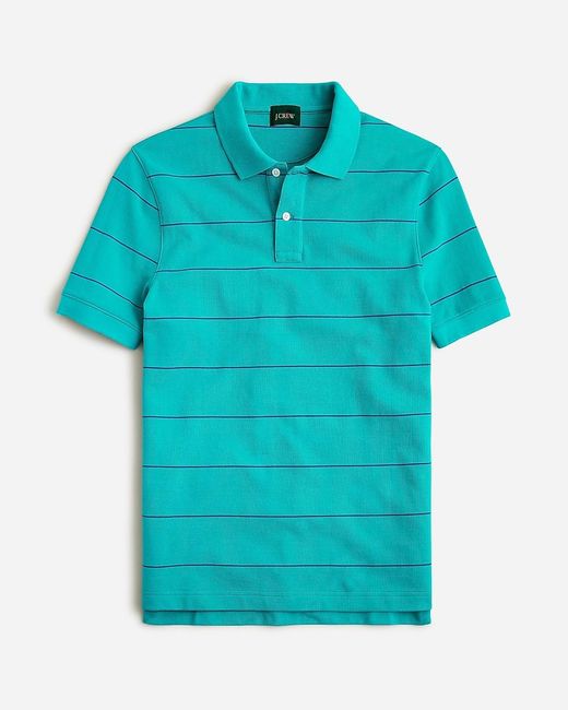 J.Crew Blue Slim Piqué Polo Shirt for men