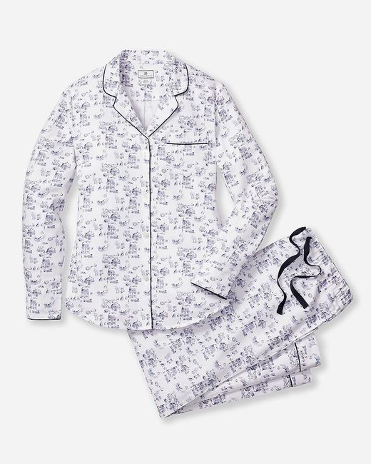 J.Crew White Petite Plume Flannel Pajama Set