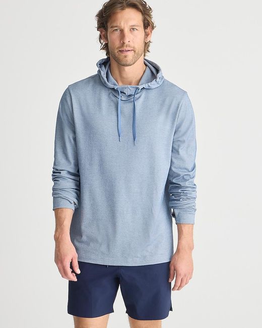 J.Crew Blue Performance Hoodie With Coolmax Technology for men