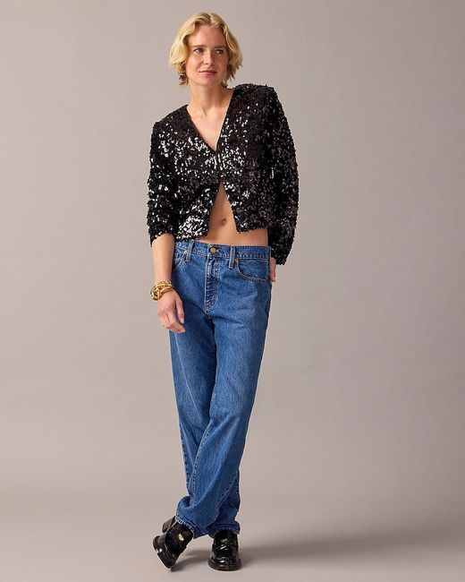 J.Crew Blue Collection Sequin Lady Jacket