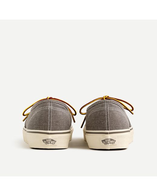 Vans ® For J.crew Washed Canvas Authentic Sneakers in Nickel (Metallic