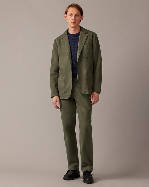 J.Crew Green Garment-Dyed Suit Jacket for men