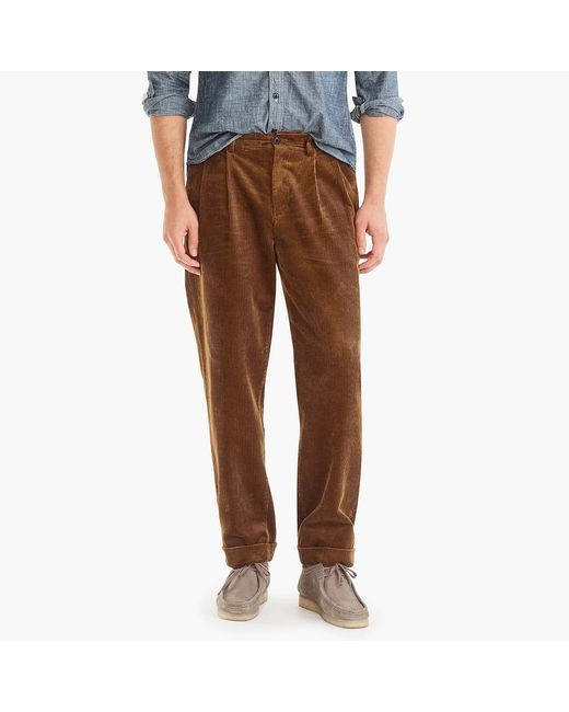 J.Crew Wallace & Barnes Wide-wale Corduroy Trouser in Brown for Men | Lyst