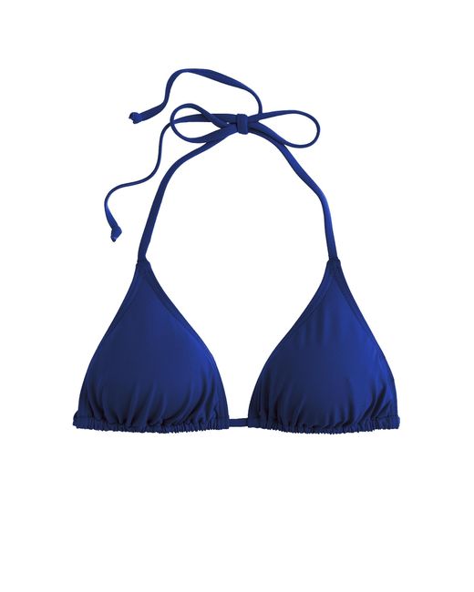 J.Crew Blue String Bikini Top In Italian Matte