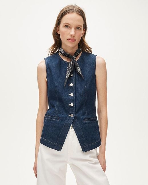 J.Crew Blue Essential Cutaway Vest