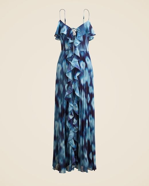 J.Crew Blue Collection Chiffon Ruffle Dress