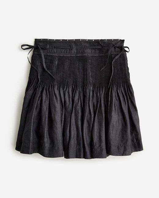 J.Crew Black Pintuck Bow Mini Skirt