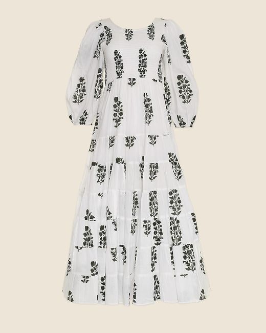 J.Crew White Sz Blockprints Alice Dress