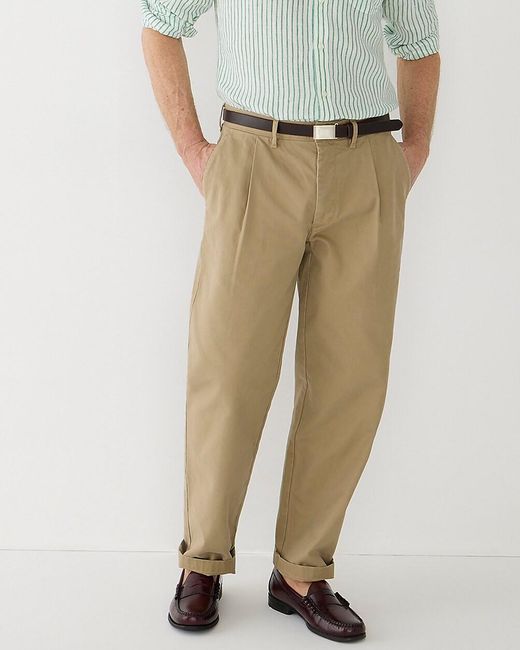 J.Crew Natural Classic Relaxed-Fit Pleated Chino Pant for men