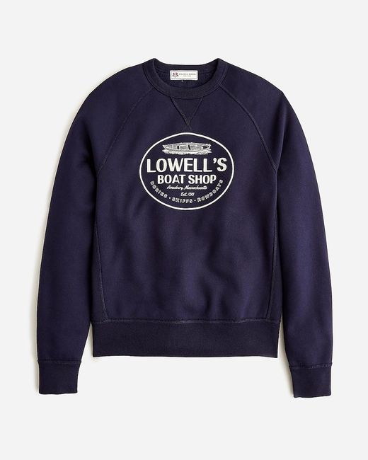 J.Crew Blue Lowell'S Boat Shop X Wallace & Barnes Graphic Sweatshirt for men