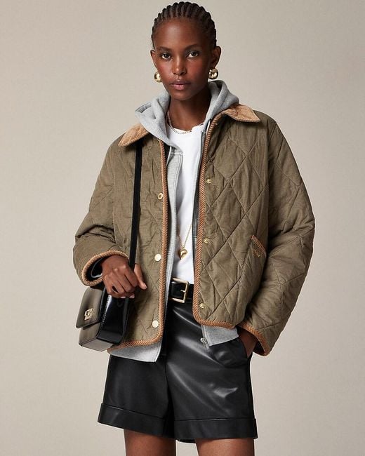 J.Crew Natural Barbour Emilia Quilted Jacket