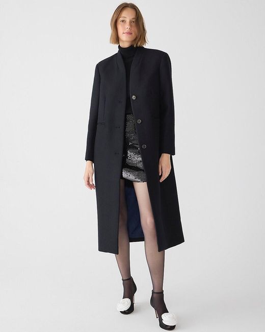 J.Crew Blue Petite Palais Topcoat