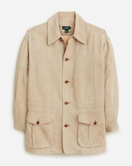 J.Crew Natural Vintage '90S Linen Utility Jacket for men