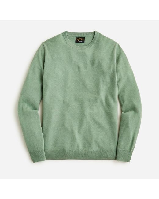 J.Crew Green Cashmere Crewneck Sweater for men