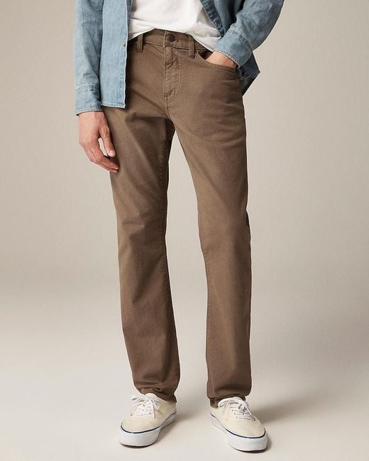 J.Crew Natural 484 Slim-Fit Garment-Dyed Five-Pocket Pant for men