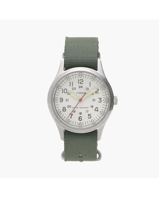 J.Crew Timex Vintage Field Army Watch in Green for Men | Lyst