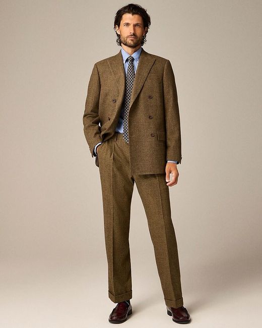 J.Crew Kenmare Relaxed Fit Double Breasted Suit Jacket in Natural for Men Lyst
