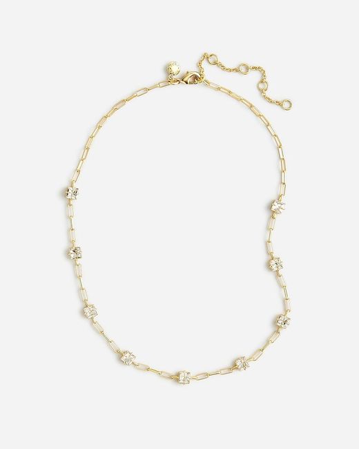 J.Crew Brown Square Station Necklace