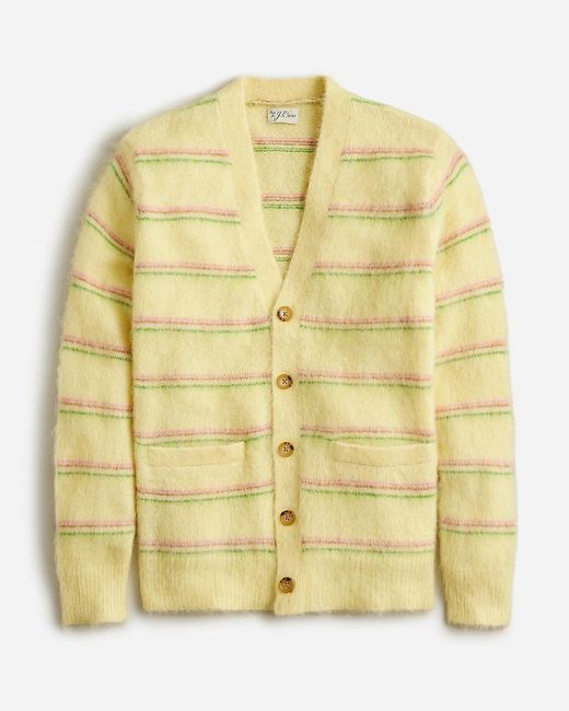 J.Crew Yellow Alpaca-Blend V-Neck Cardigan Sweater for men