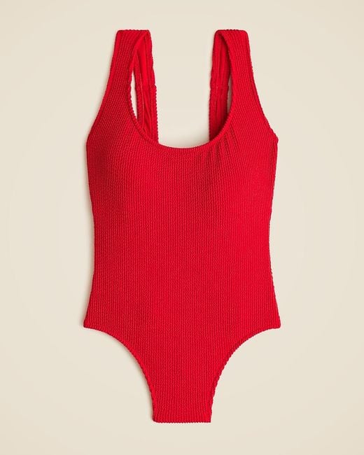 J.Crew Red Claudia Scrunchie One-Piece