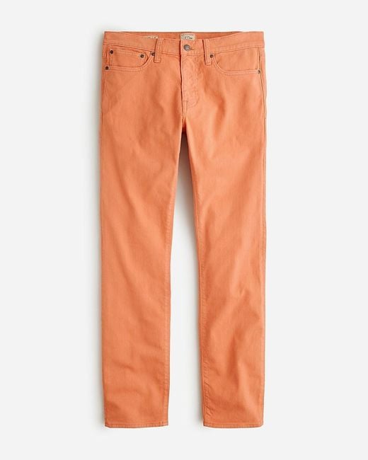 J.Crew Orange 484 Slim-Fit Garment-Dyed Five-Pocket Pant for men