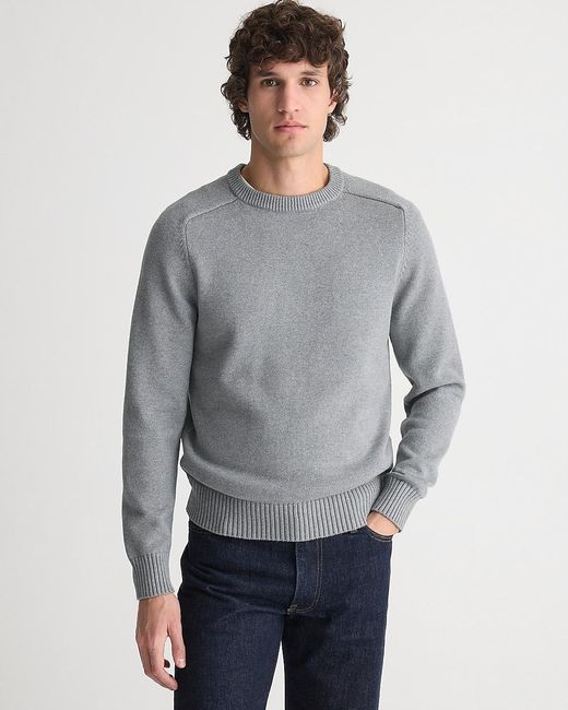 J.Crew Gray Heritage Cotton Crewneck Sweater for men