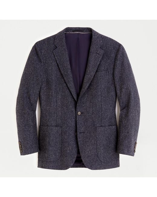 J.Crew Blue Ludlow Slim-fit Unstructured Blazer In English Wool-cotton Herringbone for men